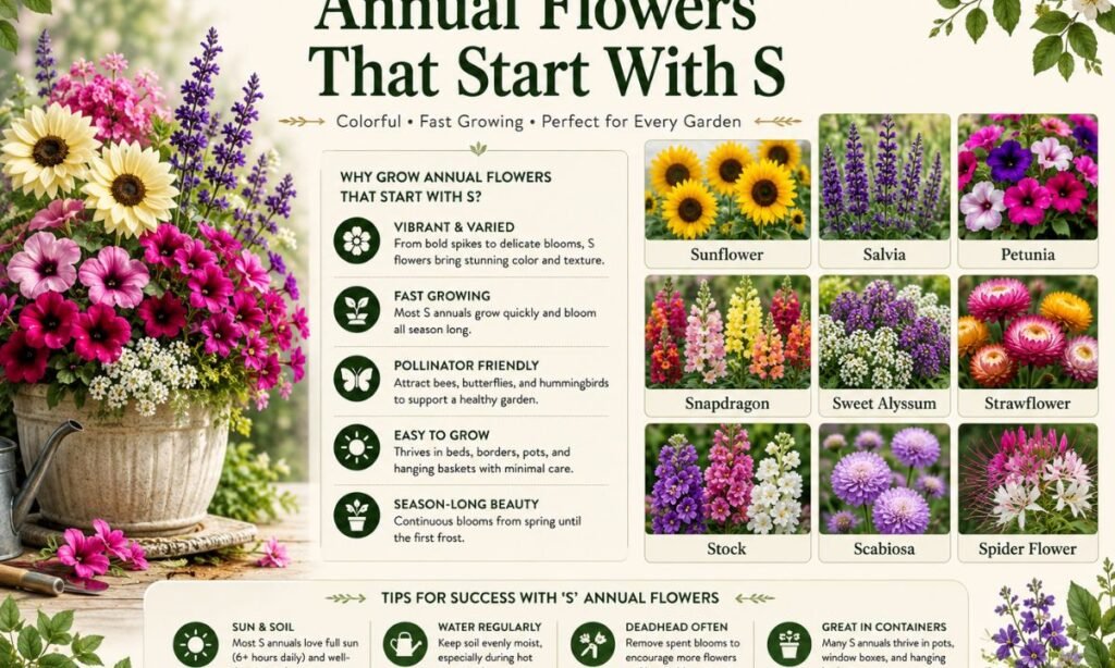 Annual Flowers That Start With S
