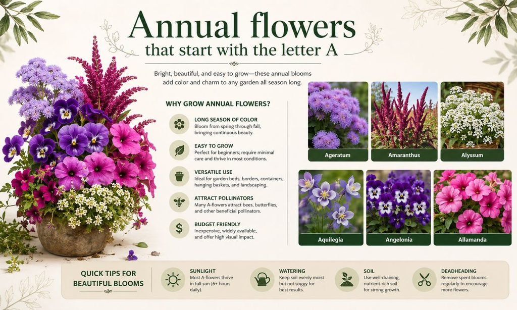 Annual flowers that start with the letter A