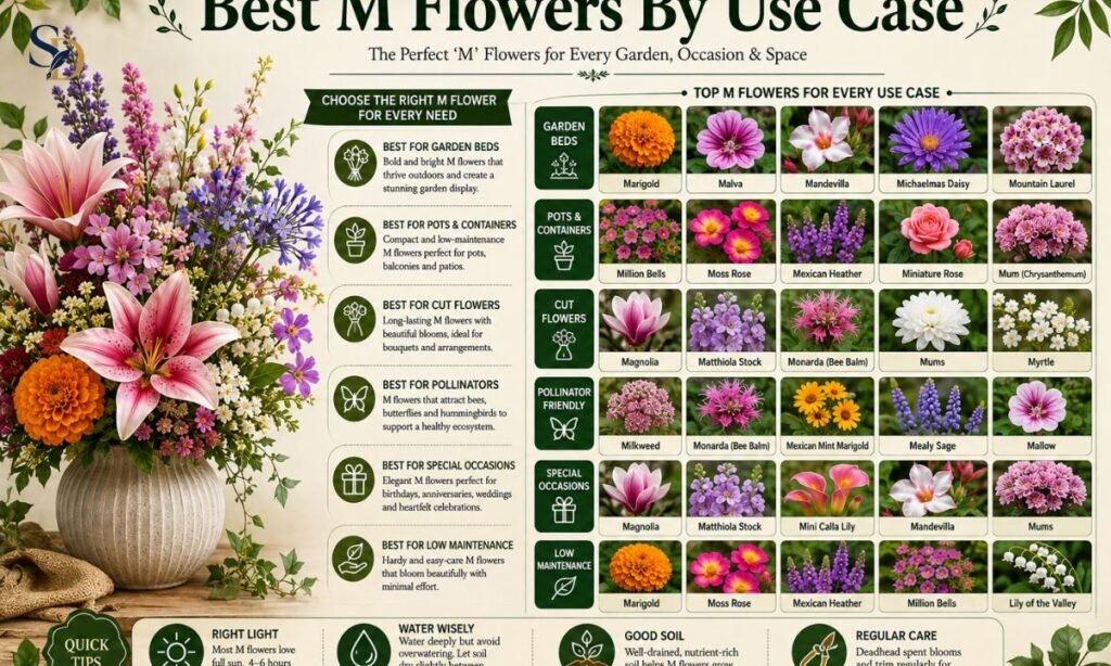 Best M Flowers By Use Case