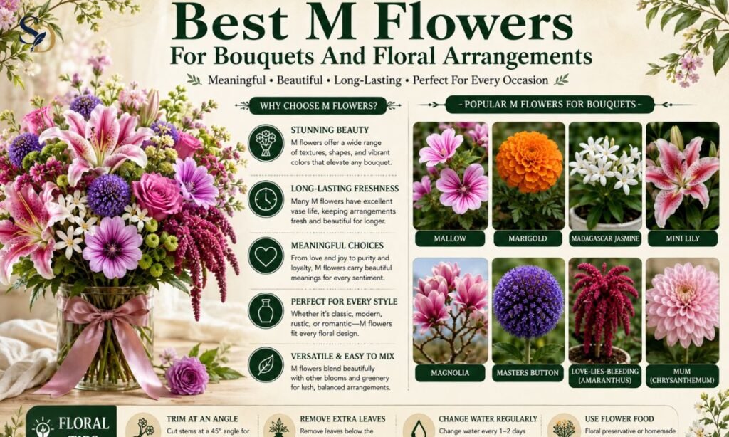 Best M Flowers For Bouquets And Floral Arrangements