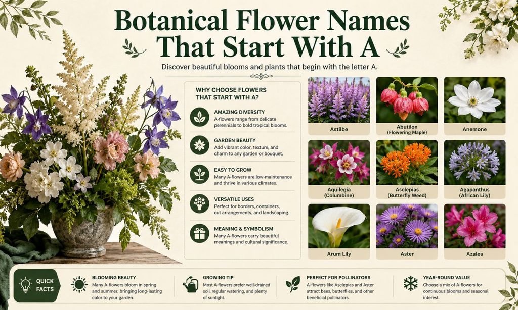 Botanical Flower Names That Start With A