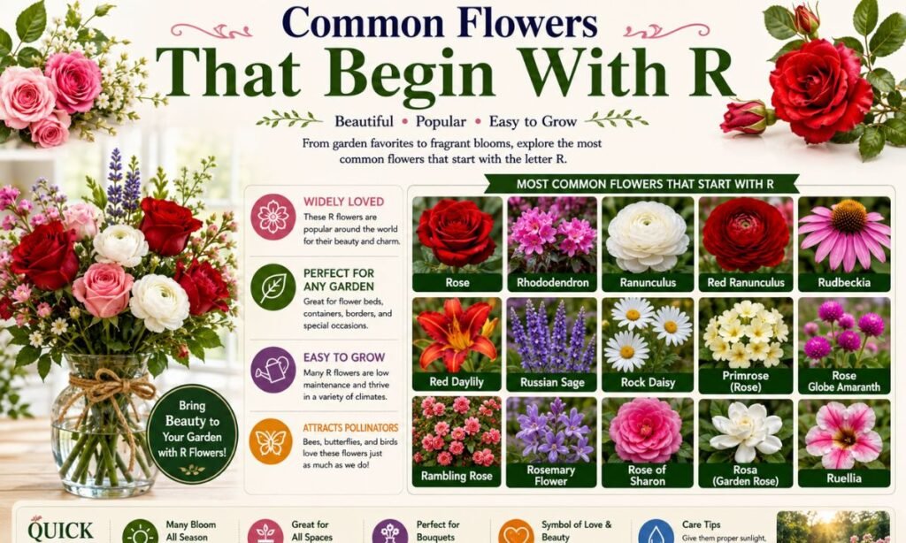 Common Flowers That Begin With R