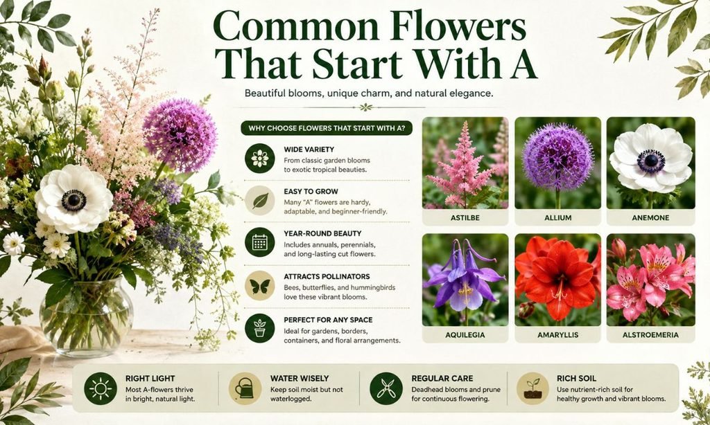 Common Flowers That Start With A