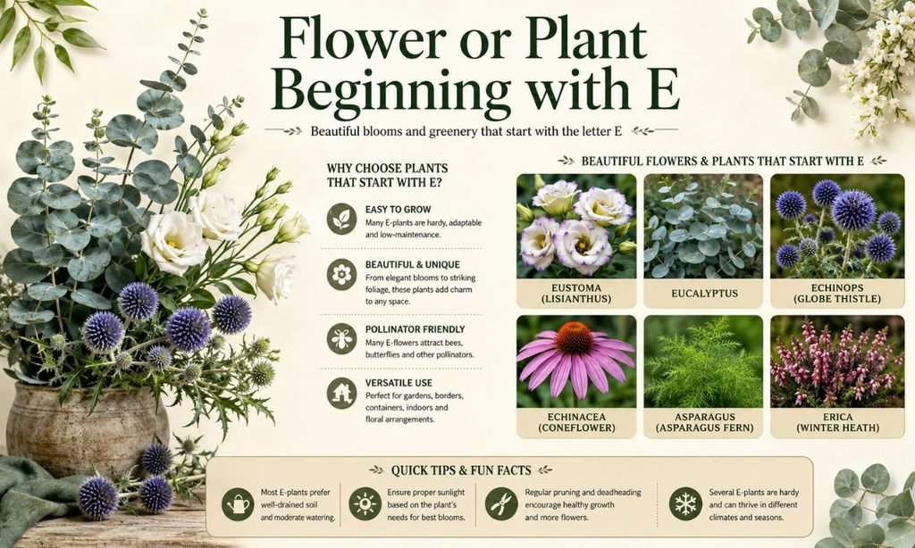 Flower or plant beginning with E