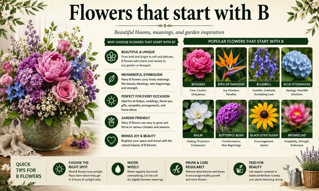 Flowers that start with B