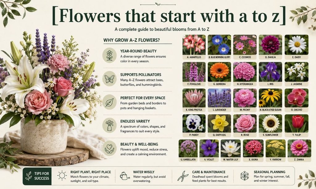 Flowers that start with a to z