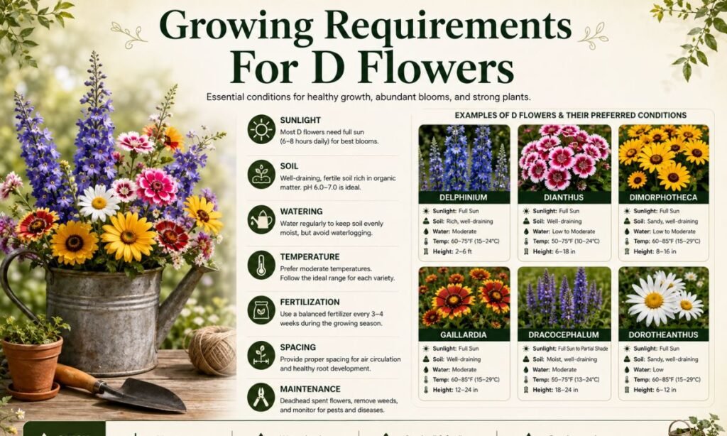 Growing Requirements For D Flowers
