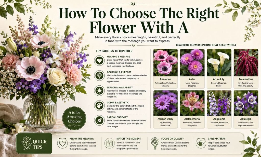 How To Choose The Right Flower With A