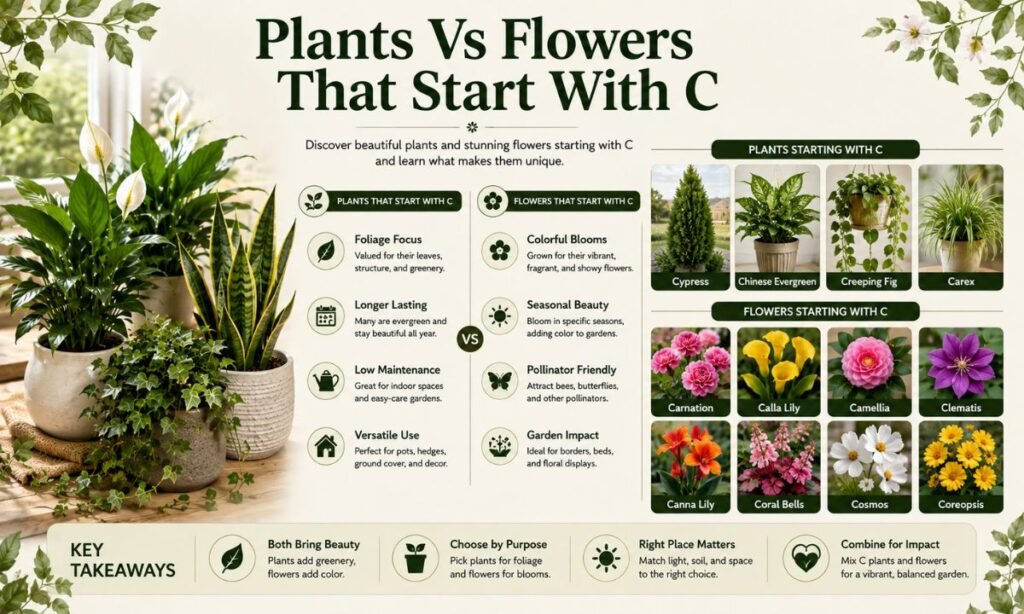 Plants Vs Flowers That Start With C