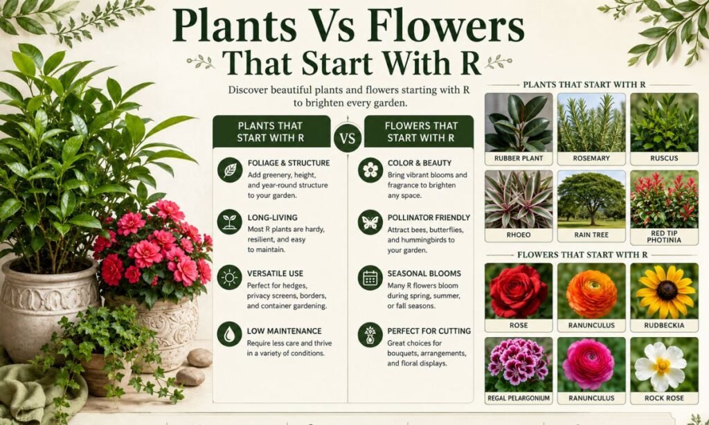 Plants Vs Flowers That Start With R