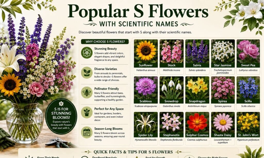 Popular S Flowers With Scientific Names