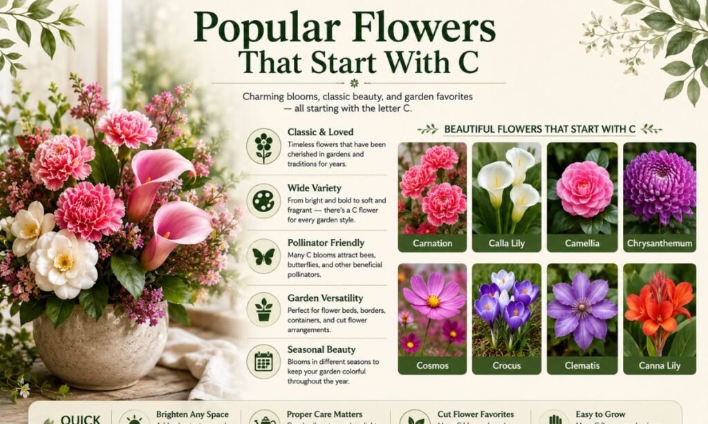 Popular flowers that start with C