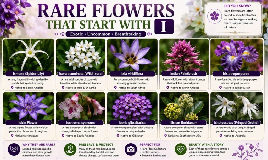 Rare Flowers That Start With I