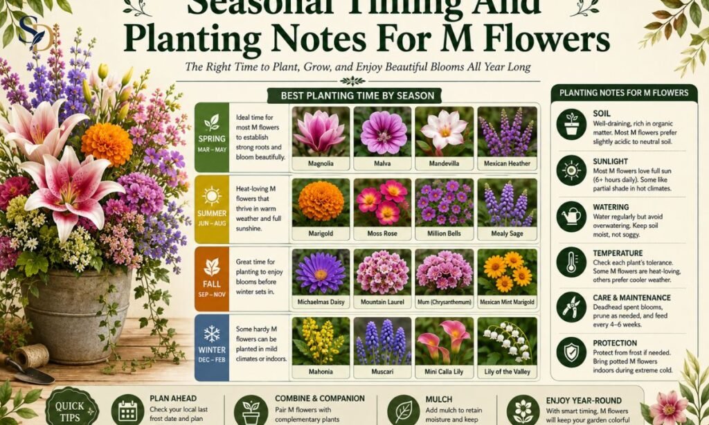 Seasonal Timing And Planting Notes For M Flowers