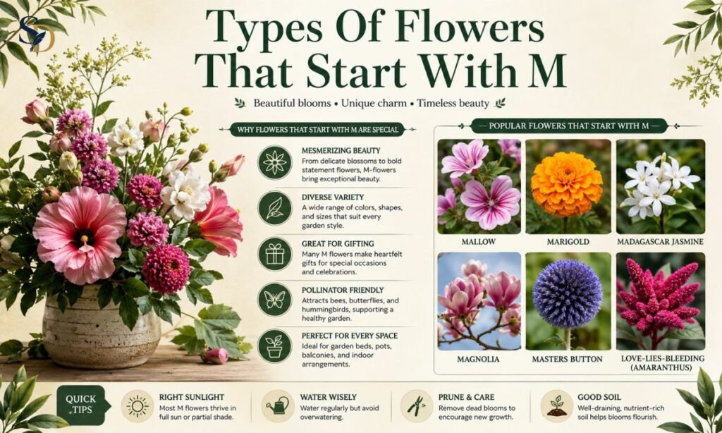 Types Of Flowers That Start With M
