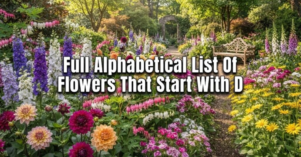 Full Alphabetical List Of Flowers That Start With D
