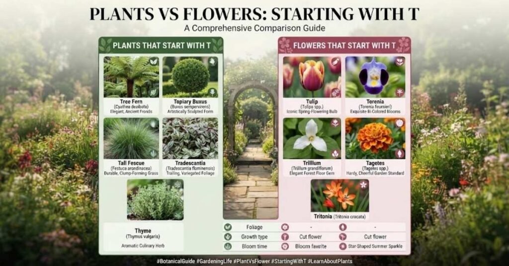 Plants Vs Flowers That Starting With T