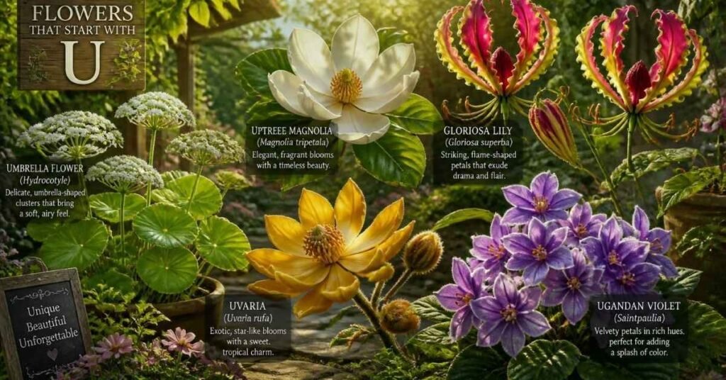 Types Of Flowers That Start With U