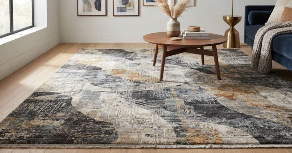  Distressed Abstract Rug by West Elm