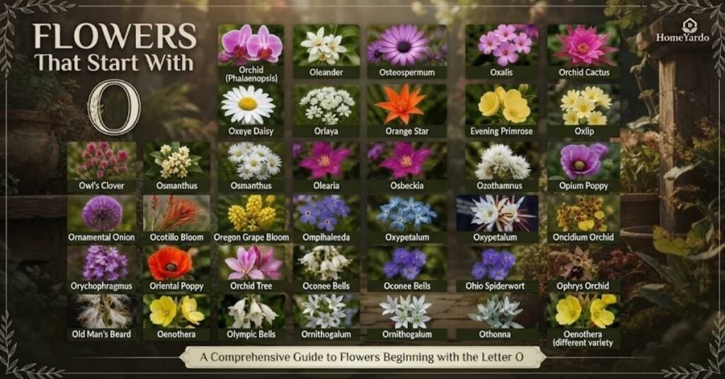 30 Beautiful Varieties of Flowers That Start With O You Didn’t Know About